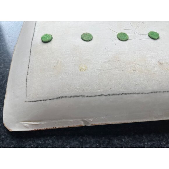 Vtg 1978's Rectangle Ceramic Serving Tray Display Art Abstract Design Studio Art - Picture 10 of 10